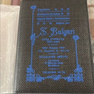Bulgari Black and Blue Ornate Notebook
